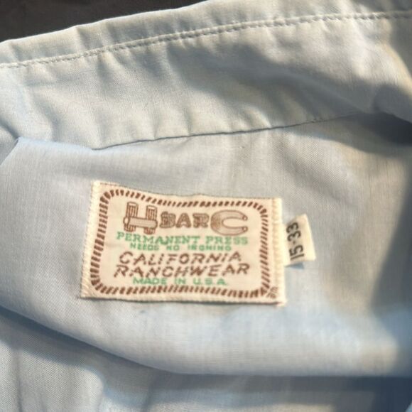 H BAR C vintage western wear snap button shirt 15/33 (400) - Picture 4 of 4